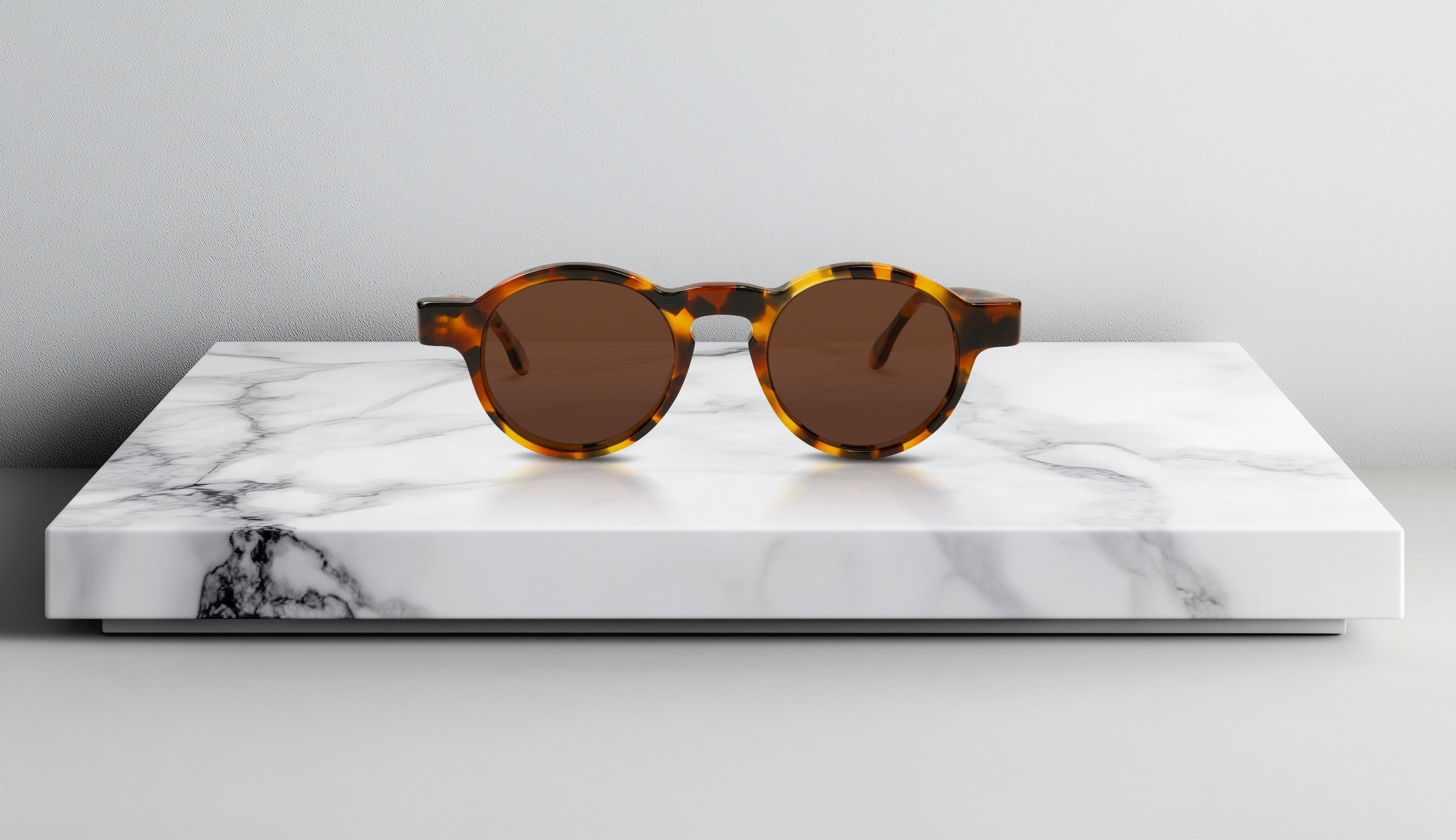 OPR Eyewear The Oliviero Sunglasses – Handcrafted Italian Round Frames in Tortoise with Polarized Lenses